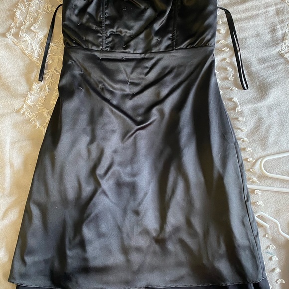 Express Ruffle Mini Strapless Dress in BLACK - Picture 11 of 11